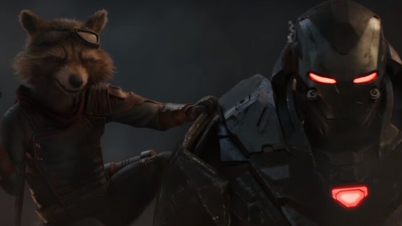 Rocket Raccoon (Bradley Cooper) und War Machine (Don Cheadle) verbündet ein gemeinsamer Feind: Thanos.