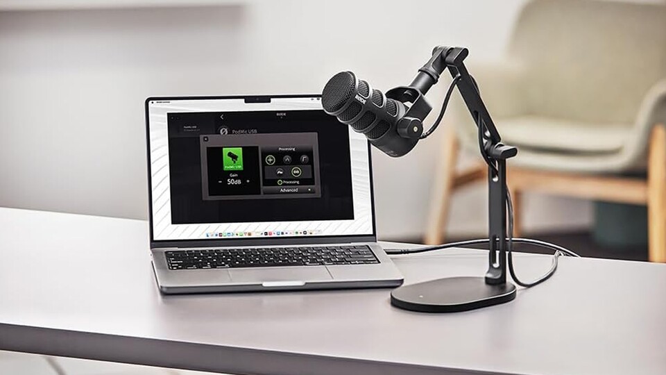 Für das dynamische RØDE PodMic benötigt ihr ein 58-Stativ, sowie das RØDE DS2 Desktop-Tischstativ.