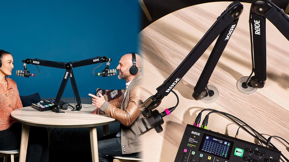 Wer das Stativ nicht an der Tischkante festklemmen will, kann es auch direkt in der Tischplatte hineinbohren.