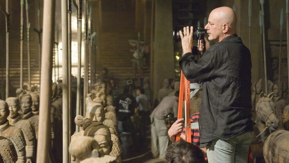 Roh Cohen bei den Dreharbeiten zu Die Mumie 3 - Das Grabmal des Drachenkaisers 