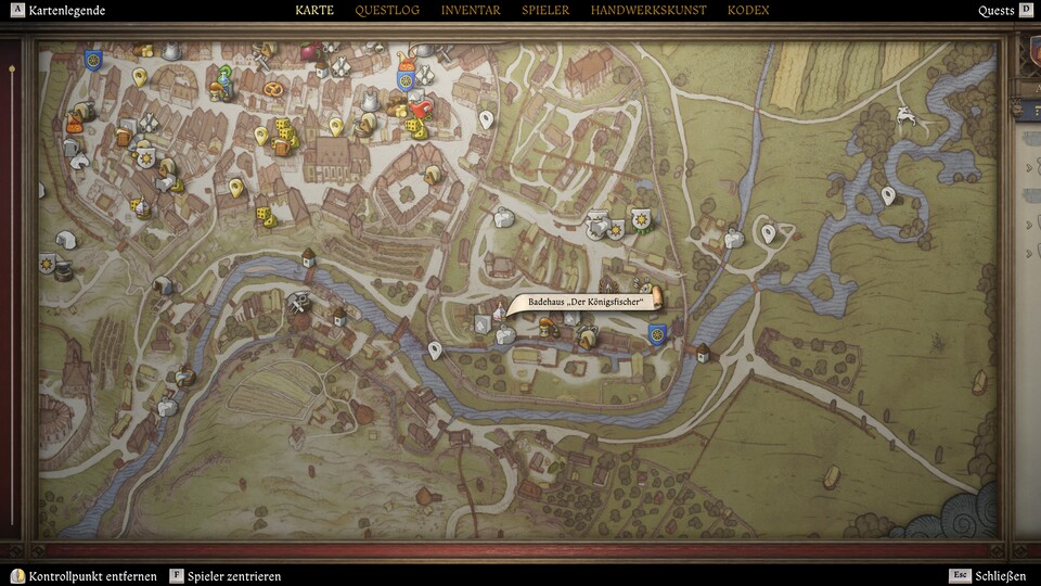 Wenn ihr die Nebenquests »Blitzblank und »Von zweifelhaftem Ruf« erledigt, sind die Dienste von Bettys Badehaus in Kuttenberg für euch kostenlos.