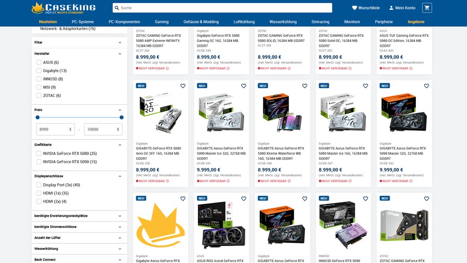 Ein Glück, dass diese Preise nur Platzhalter sind. Zumindest noch bei dieser GPU-Generation.