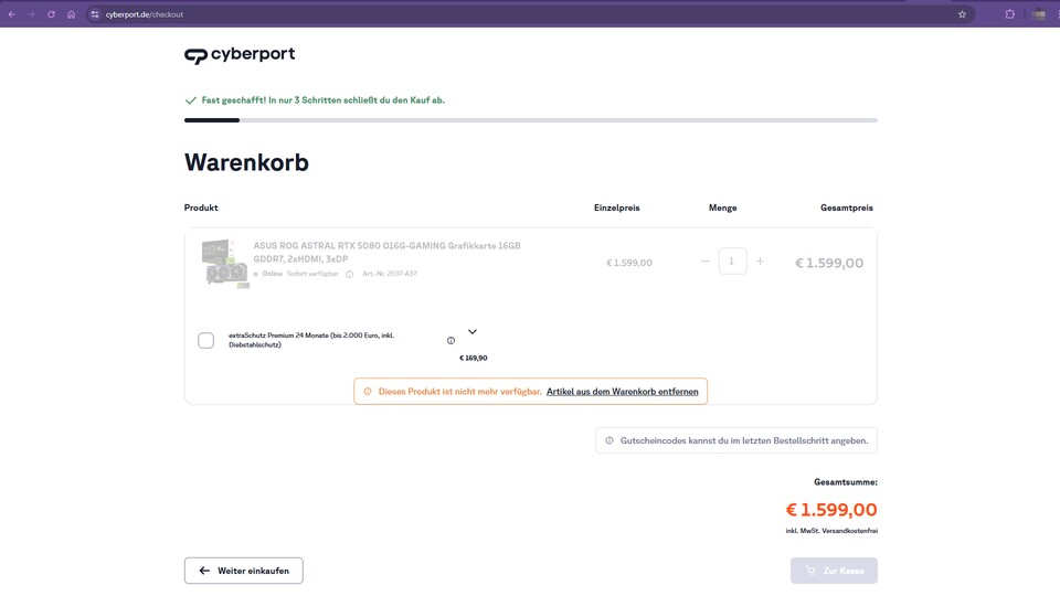Der Beweis, dass es möglich ist, die Karten zu kaufen - schwer bleibt es trotzdem!