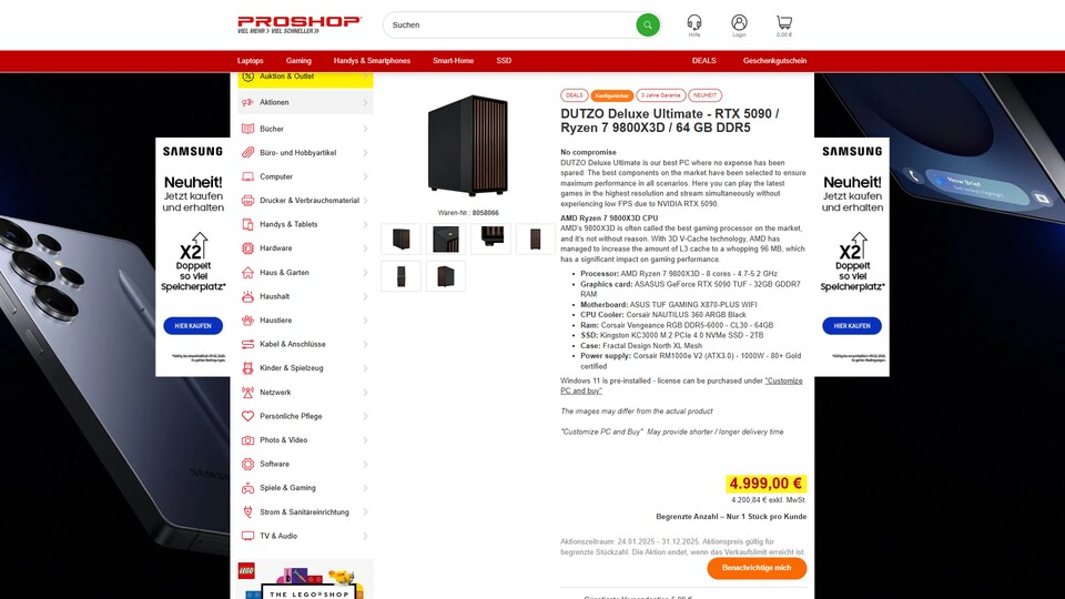 Bei Komplett-PCs sah die Lage bei mir ähnlich wie bei den Grafikkarten aus: schlecht.