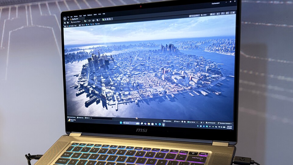 Eine ganze Stadt in der Unreal Engine 5 nachgebaut – auch beim Rauszoomen lief alles überraschend flüssig.