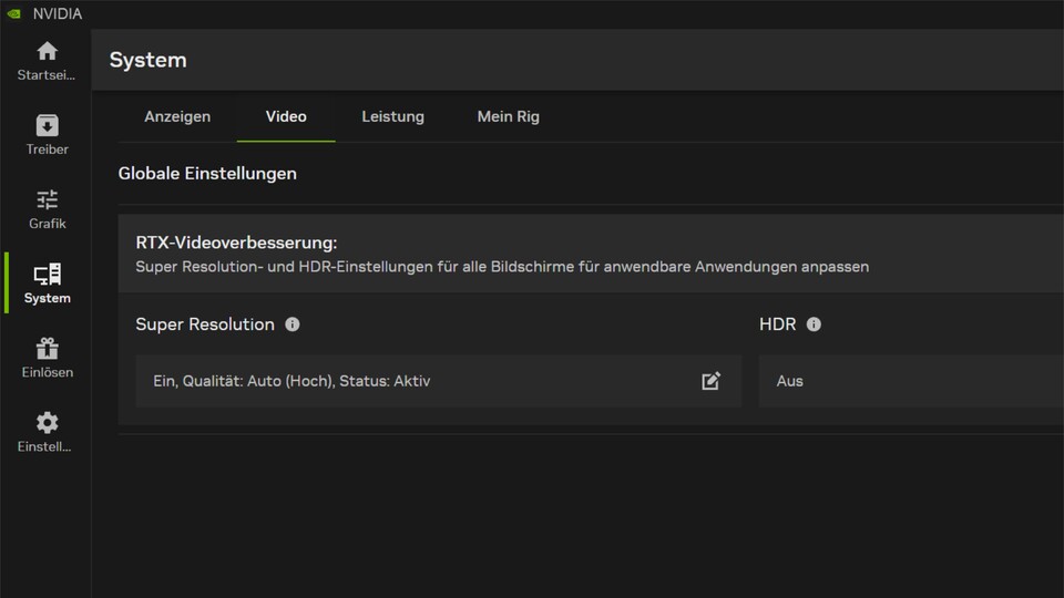 Der Autor verspricht, dass RTX Video Super Resolution nur für den Screenshot aktiv ist und auf dem Zweitmonitor ansonsten kein Lets-Play-Video läuft.