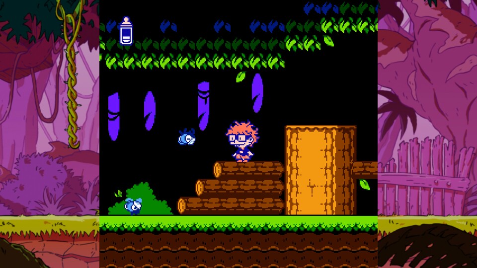 In Rugrats: Adventures in Gameland könnt ihr zwischen HD- und 8-Bit-Grafik hin- und herwechseln.
