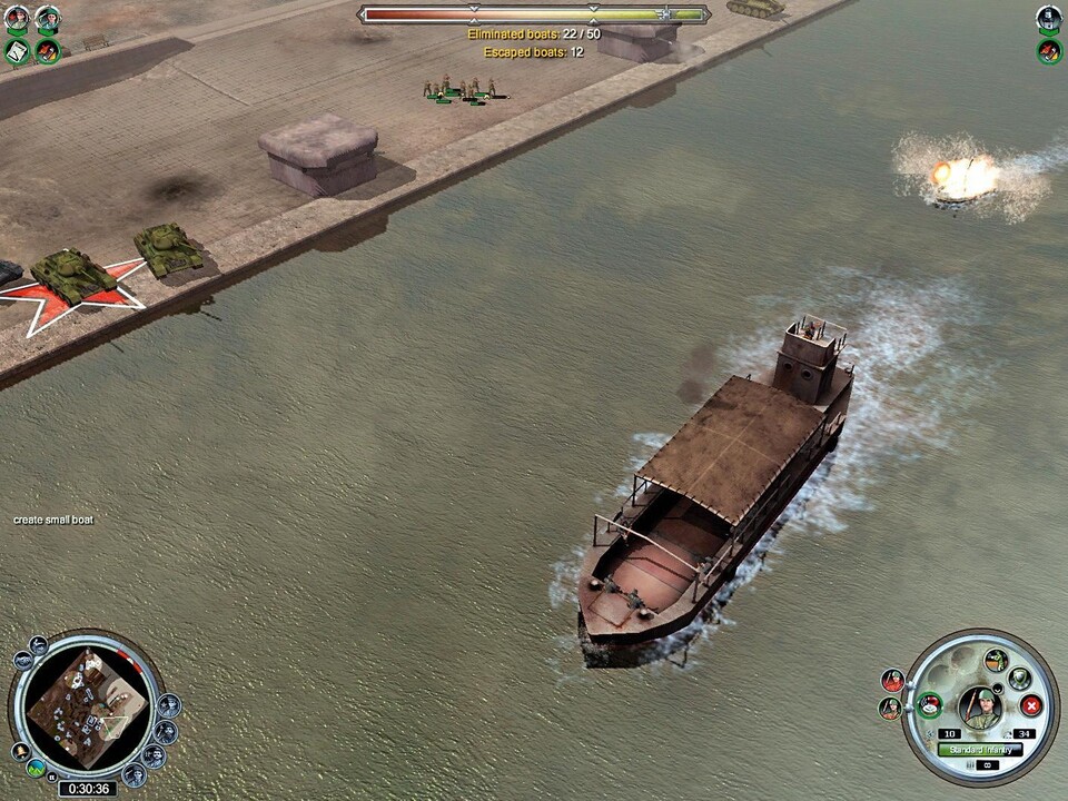 In Sewastopol müssen wir möglichst viele Bunker besetzen, um die deutschen Schiffe aufzuhalten.