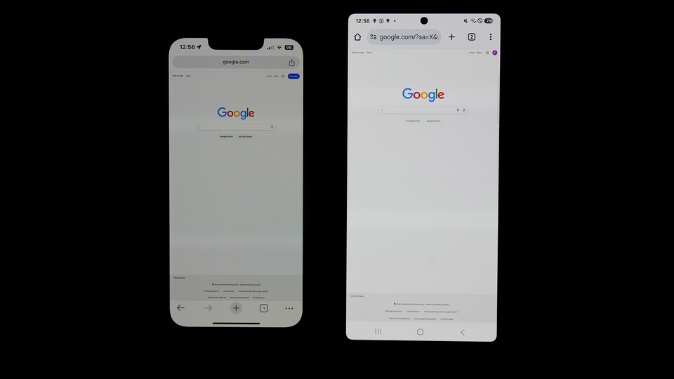 Das Display des Galaxy S25 Ultra bietet eine deutlich hhere Spitzenhelligkeit als das meines iPhone 13 Pro. (Bild: GameStar Tech)