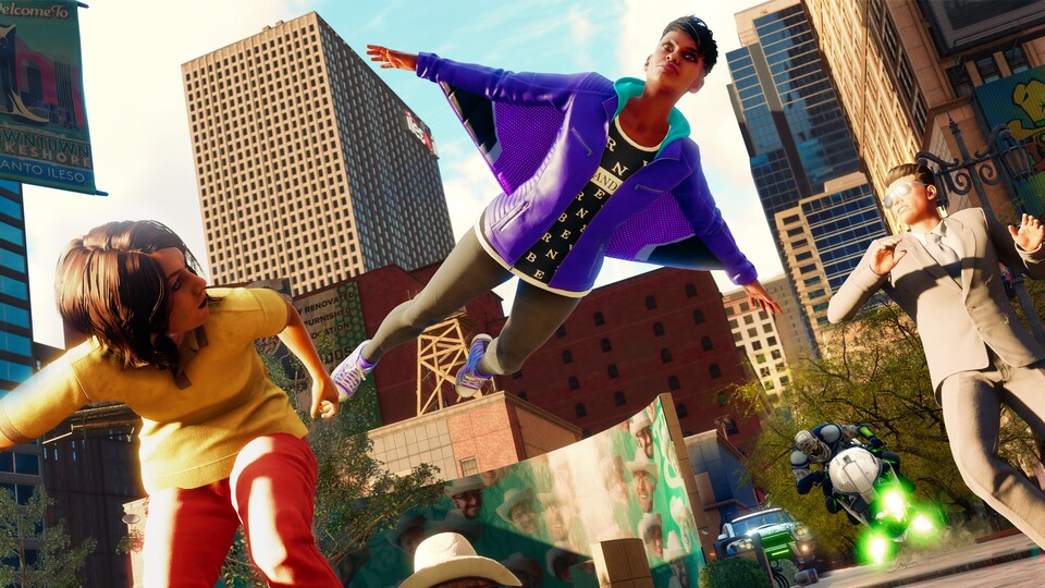 Superkräfte gibt es im neuen Saints Row nicht. Das kompensieren besondere Gimmicks und Gadgets - wie zum Beispiel der Wingsuit.