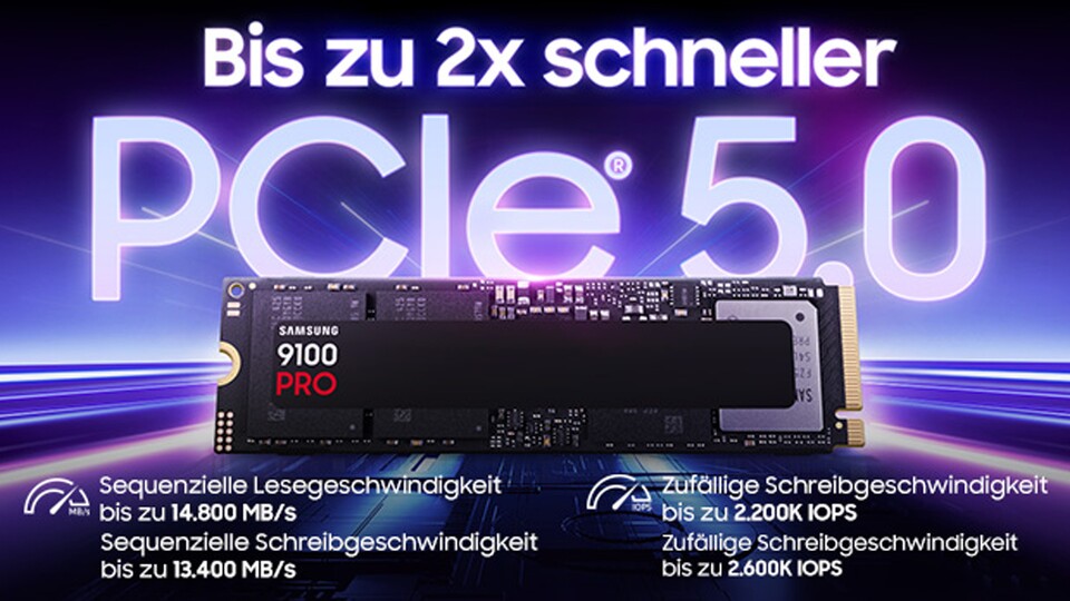 Die PCIe 5.0-SSD schafft nahezu 15.000 MBs Schreibgeschwindigkeit. Nur wenige SSDs kommen da heran.