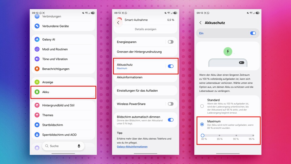 Was zunächst nach deutlichen Einbußen klingt, reicht im Alltag und je nach Smartphone aber völlig aus. Bei einer längeren Reise kann diese Option natürlich jederzeit angepasst werden. (Bildquelle: Patrick »Fernando« Schneider)