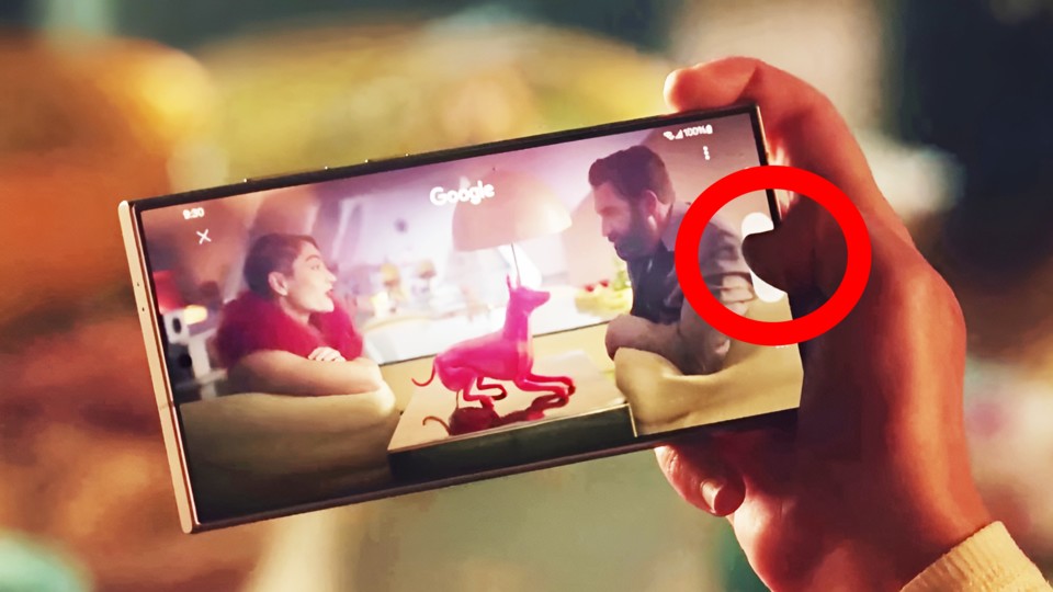 Für den heutigen Tipp müsst ihr nur die Home-Taste (oder Power-Taste) gedrückt halten - wie Samsung es hier bei der Demo von Circle-to-Search zeigt. (Bild: Samsung)