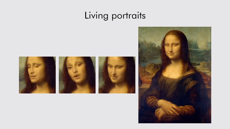 Deep-Fake-KIs können täuschend echte gefälschte Bilder erstellen, wie etwa diese Mona-Lisa-Varianten einer Samsung-Software.