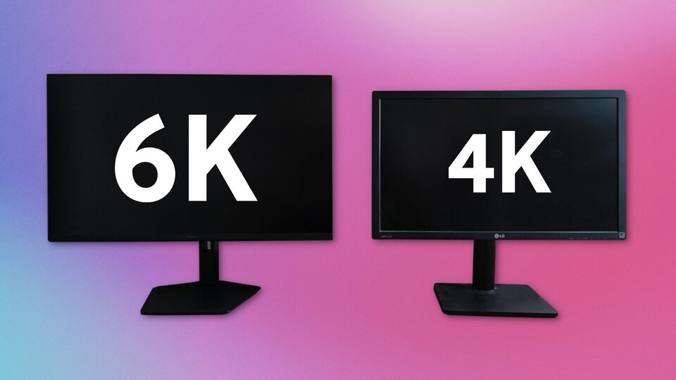 Links seht ihr Samsungs G80HS mit einer Größe von 32 Zoll, rechts einen LG-Monitor mit 27 Zoll.