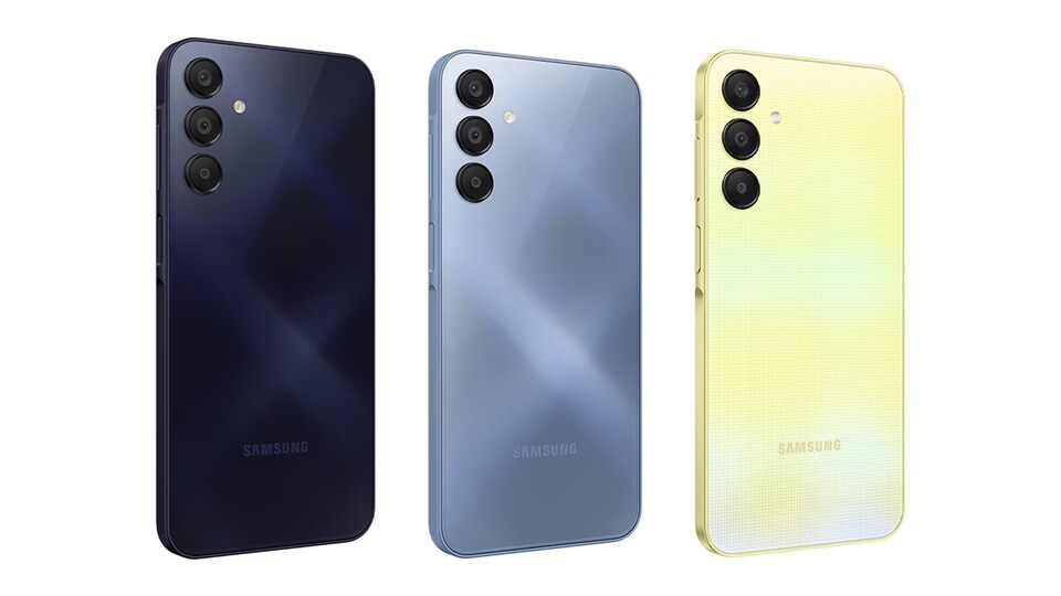 Egal, ob Blue Black, Blue oder Yellow: Das Samsung Galaxy A15 sieht einfach stylisch aus!