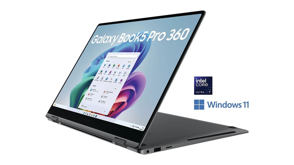 Das Galaxy Book lässt sich auch ganz einfach zu einem Tablet umwandeln.