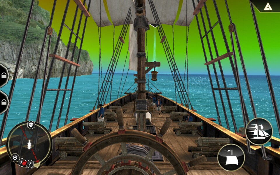 Auch grafisch anspruchsvolle Spiele wie hier Assassins Creed: Pirates überfordern das Tablet nicht.