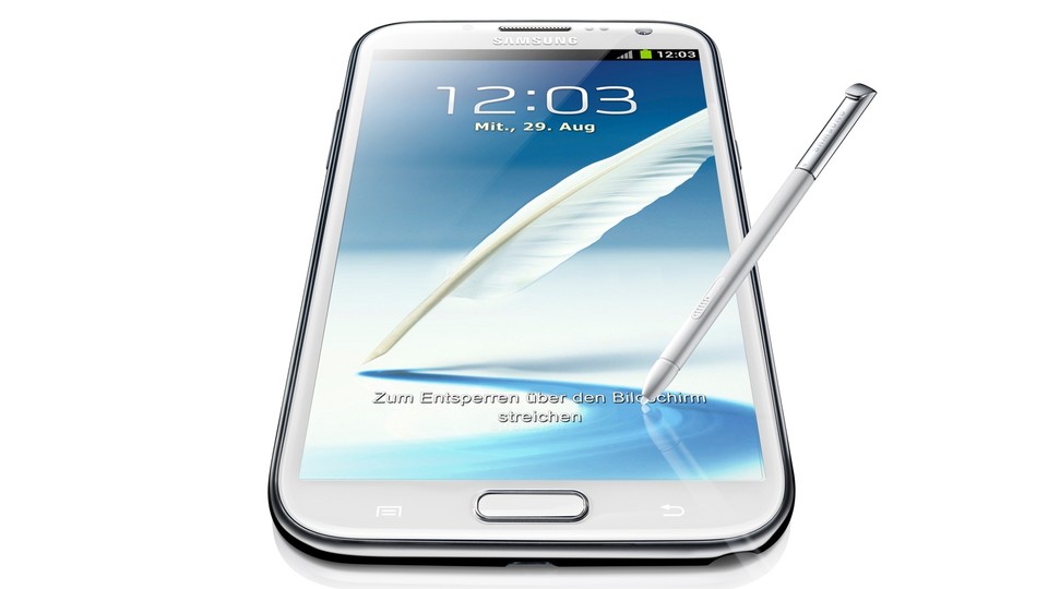 Der Stylus des Samsung Galaxy Note 2 unterscheidet bis zu 1.024 Druckstufen.