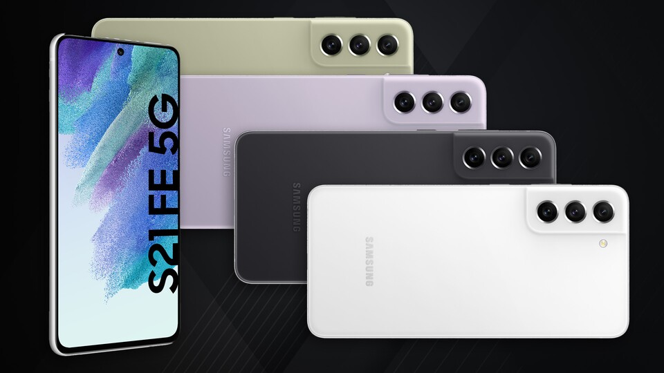 Das Samsung Galaxy S21 FE 5G gibt es in weiß, schwarz, lavender oder olive.