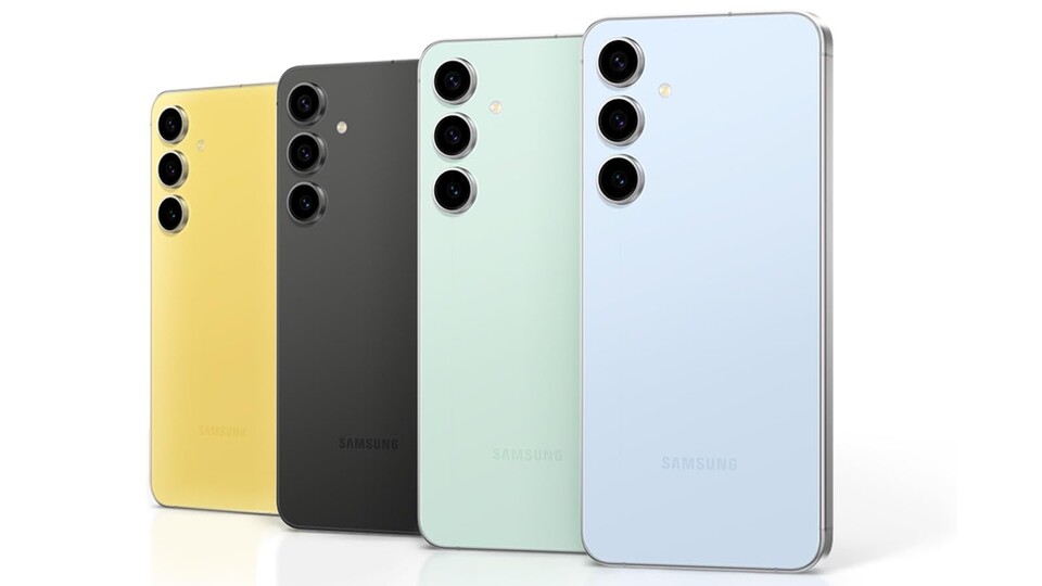 In zahlreichen schicken Farben verfügbar: Das Samsung Galaxy S24 FE gibts in Graphite, Blue, Mint und Yellow!
