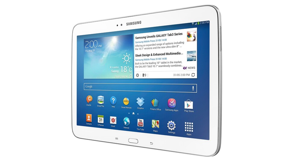 Auch das Samsung Galaxy Tab 3 10.1 setzt auf das Google-Betriebssystem Android.
