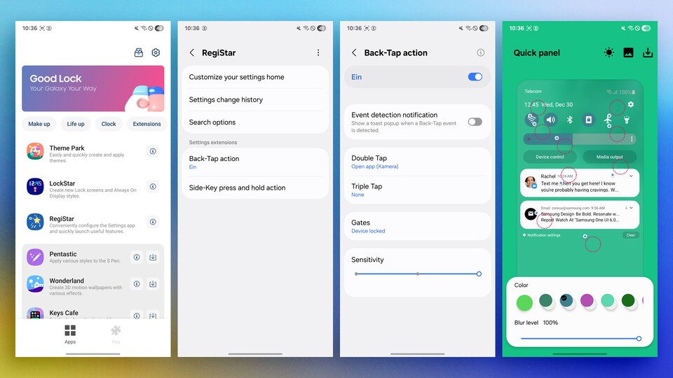 Die Möglichkeiten mit Good Lock sind vielfältig. Ausprobieren steht hier aber an der Tagesordnung.