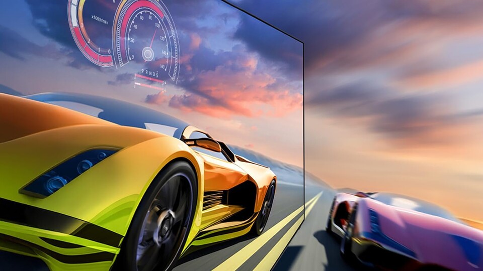 Absolut flüssige Gaming-Action: Dank Motion Xcelerator genießt ihr auf dem riesigen 75 Zoll Schirm bis zu 144 Hz für ein Spielerlebnis ohne jegliche Verzögerung.