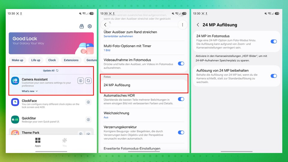 Samsung versteckt einige seiner mächtigsten Funktionen in der App »Good Lock«. Das ist eine App, die ihr im Galaxy Store findet.