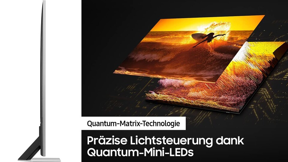 Mini-LED ist Trumpf: Die Quantum Mini-LEDs von Samsung zaubern ein fantastisches HDR-Bild, das immer wieder beeindruckt.