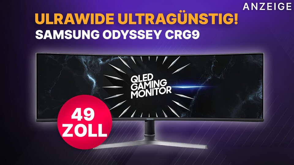 Ein immersives Gaming-Erlebnis: der Samsung Odyssey CRG9 mit DQHD und HDR 1000.