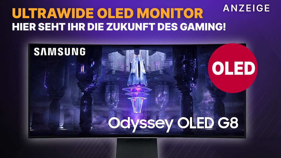 34 Zoll Ultrawide WQHD OLED Monitor von Samsung im Amazon Angebot: Die Zukunft des Gaming gibts jetzt fast 300€ günstiger!