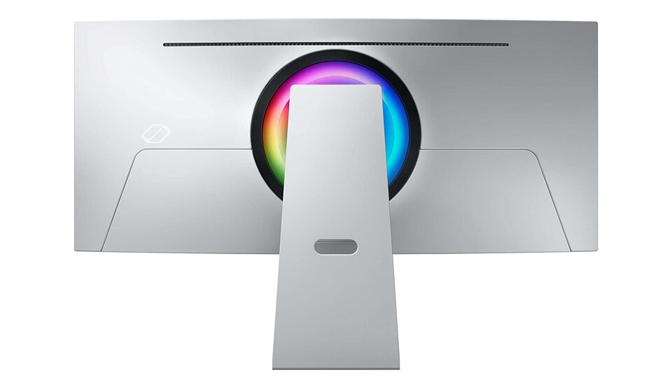 Auch auf der Rückseite lässt sich der Samsung Odyssey OLED G8 Gaming-Monitor wirklich sehen und punktet in meinen Augen mit seinem schlichten Design.