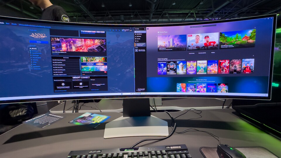 Der Samsung Odyssey OLED G9 ersetzt quasi zwei 27-Zoll-Monitore. Mit QD-OLED-Panel, das gigantisch tolle Farben produziert.