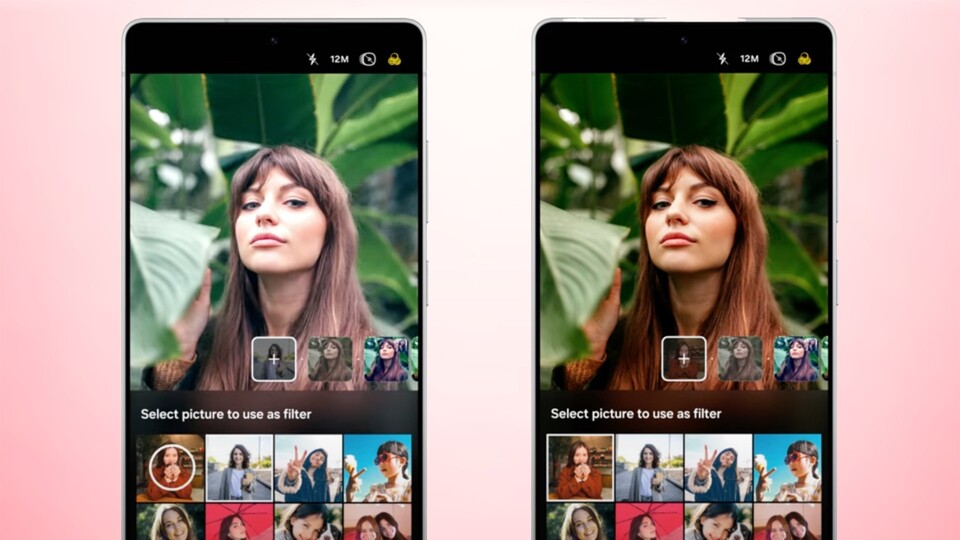 Beim Galaxy S25 lassen sich die Filter auf Bildern nachträglich einfügen. (Links: vorher -
Rechts: danach)