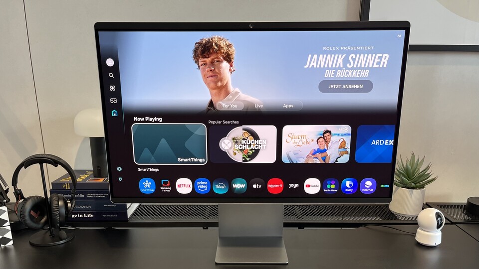 Der Samsung Smart Monitor vereint Gaming-Monitor, Smart-TV und Smart-Home-Hub in einem. (Bildquelle: Lorenz RittirschGameStar Tech)