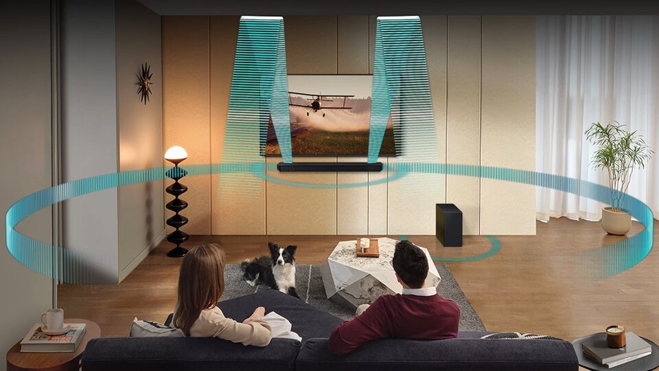 5.1.2 Dolby Atmos-Soundsystem: Diese Soundbar ist ein echter Kracher und kommt mit Subwoofer für mächtig Bass!