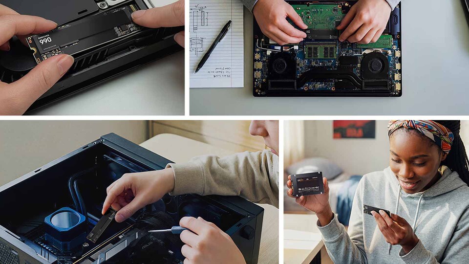 Speicherupgrade leicht gemacht: Die M.2-SSD passt problemlos in die meisten Desktop-PCs und Laptops.