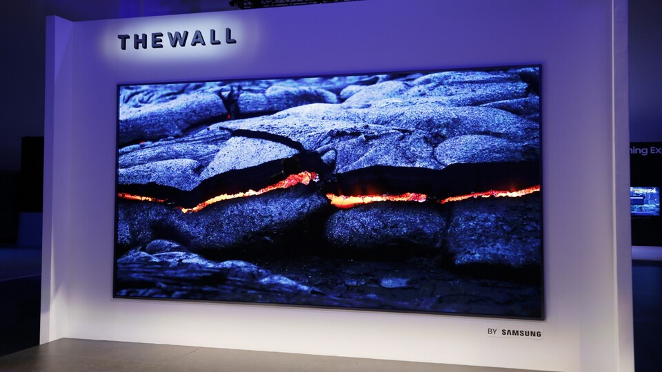 2018 zeigte Samsung The Wall mit Micro-LED-Bildschirm.