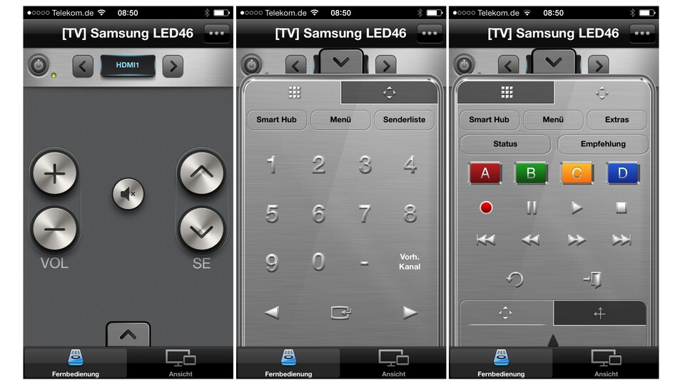 Befinden sich Fernseher und Smartphone im selben WLAN, können Sie den LED-TV auch per Smartphone-App steuern.