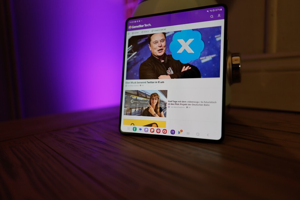 Das Z Fold5 klappt wie der Vorgänger auf.