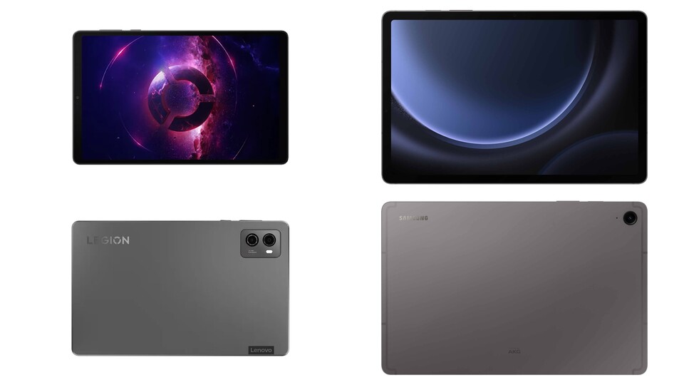 Das Samsung Tab S9 ist ca. 24% größer als das Lenovo Tablet, hat aber eine wesentlich geringere Pixeldichte, sieht also nicht so scharf aus.