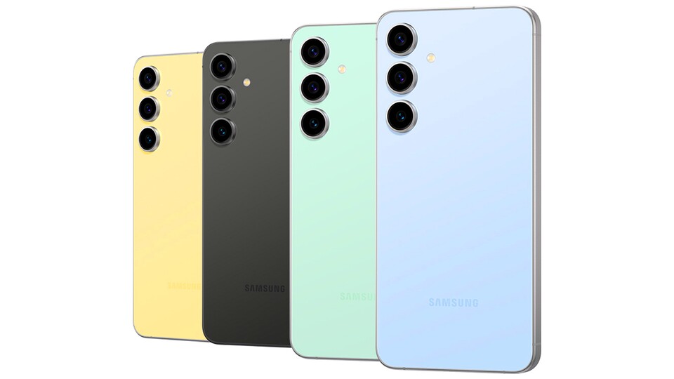 Das Galaxy S24 FE gibt es in vier verschiedenen Farben: Gelb, Schwarz, Grün und Blau. Da die meisten sich eh eine Schutzhülle dazuholen, sieht man sie eh nicht.