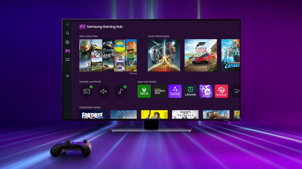 Der Gaming-Hub auf Samsung Fernsehern funktioniert nahezu 1:1 wie eine Konsole und ist echt praktisch!