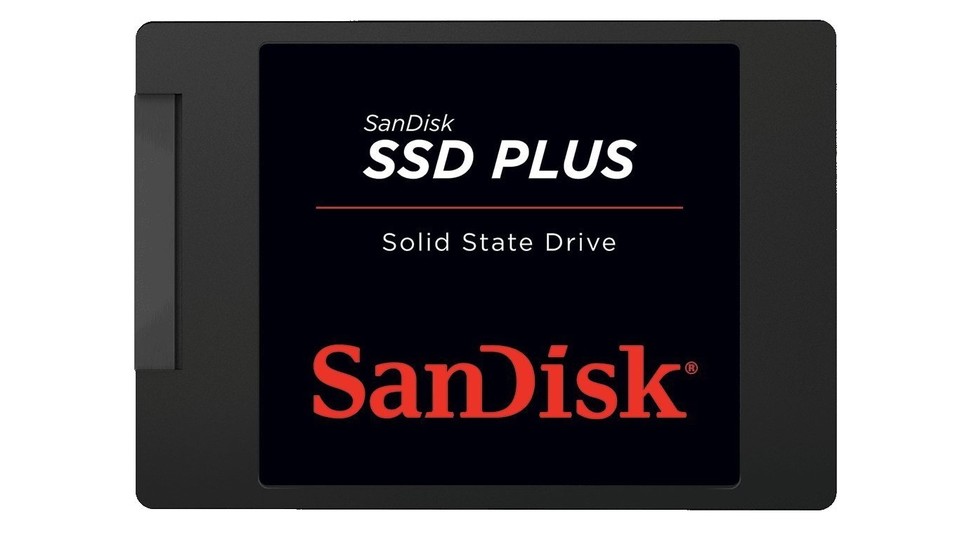 Die Sandisk SSD Plus 480 GB bietet viel Speicherplatz über die SATA-Schnittstelle.