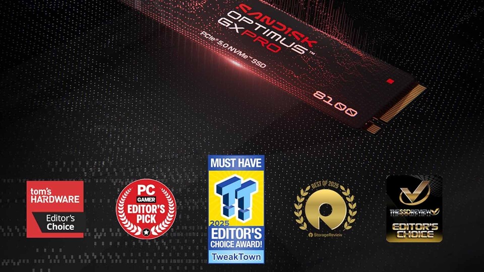Die SANDISK Optimus GX PRO 8100 konnte bereits mehrere Awards und Auszeichnungen von renommierten Tech-Webseiten und Fachzeitschriften für ihre hohe Leistung einheimsen.