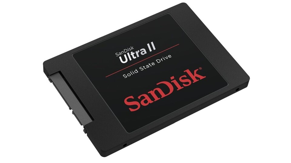 Die Sandisk SSD Ultra II setzt auf die SATA-Schnittstelle und eignet sich damit für PCs, Konsolen und Notebooks.