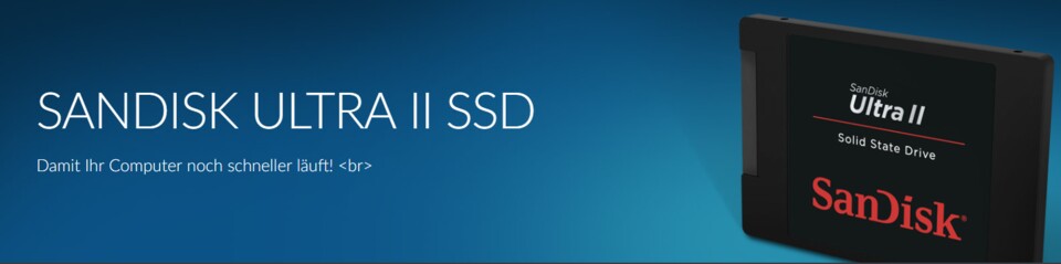 SanDisk SSD Ultra II - reduziert bei MediaMarkt.