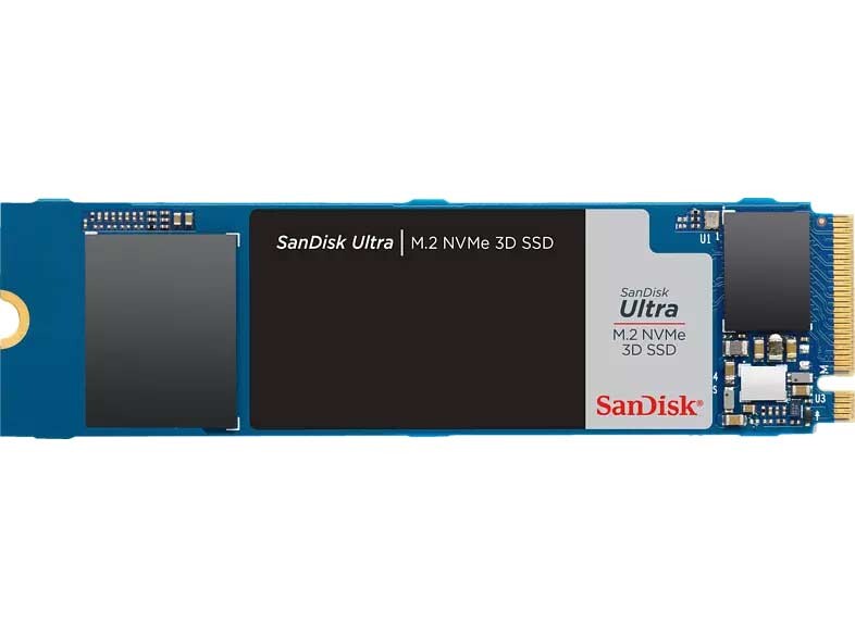 Die SanDisk Ultra 3D NVMe 1 TB SSD gehört zu den flotteren Modellen für den M.2-Slot und bietet dank DRAM-Cache zuverlässige Schreibgeschwindigkeiten.