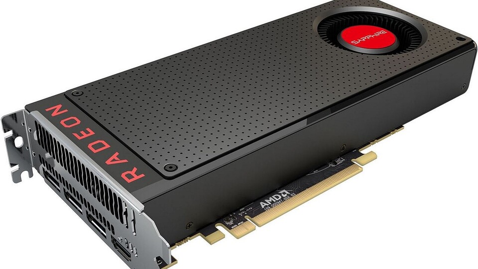 Die Sapphire RX480 ist mit 8 GByte GDDR5-VRAM ausgestattet und setzt auf AMDs Referenzdesign.